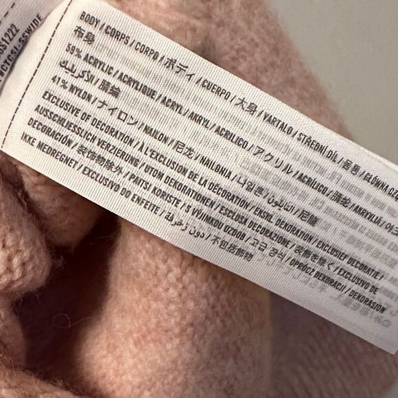 Abercrombie Women’s Oversized Very Soft Pink Marled Sweater Size Medium - Picture 5 of 5